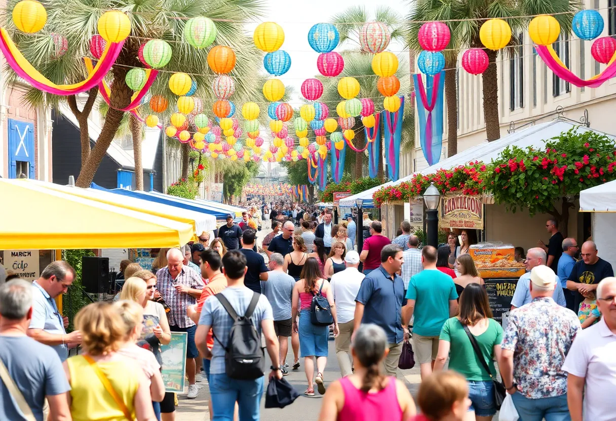 People enjoying various events in Charleston during March
