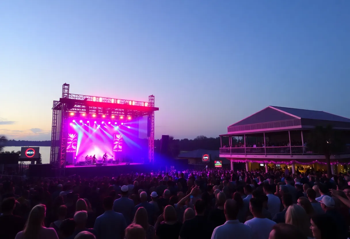 Crowd enjoying Kelsea Ballerini's concert in Charleston