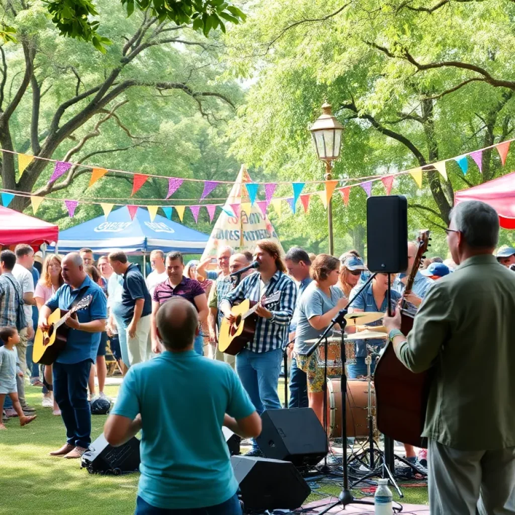 Local band Easy Honey performing at the High Water Festival