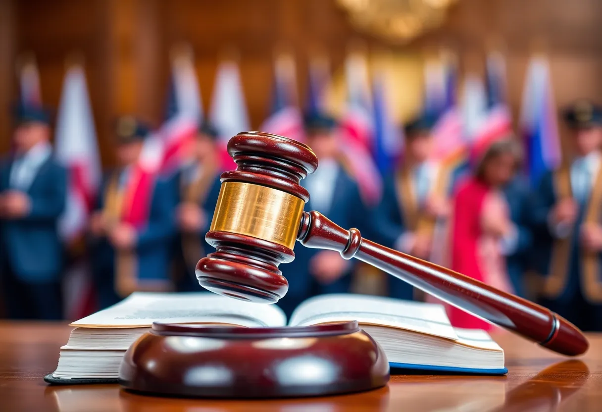 Courtroom scene representing attorney misconduct in Florida