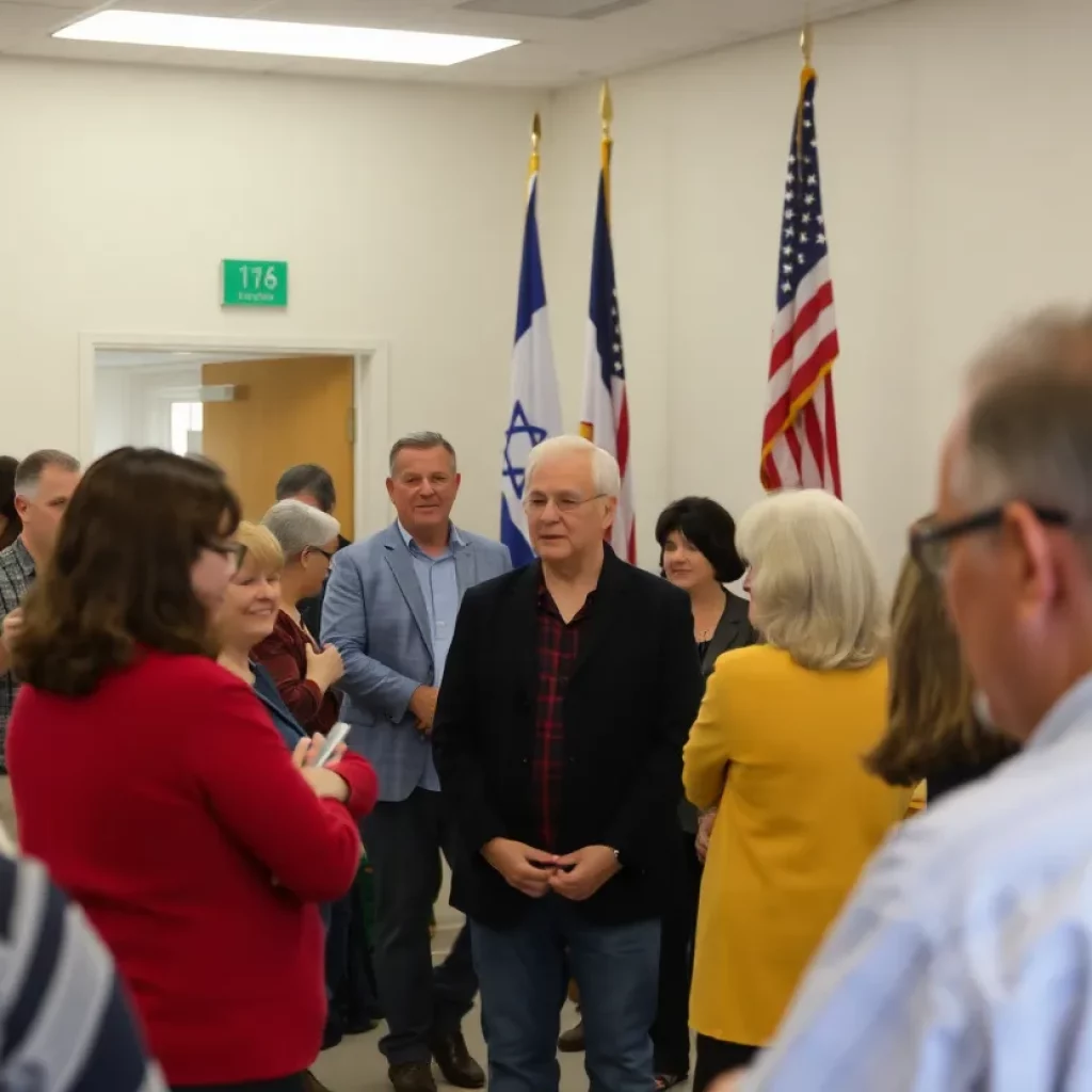 Attendees participating in an Israel briefing event in Charleston