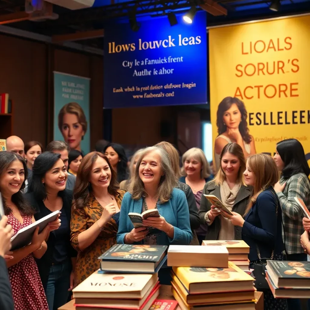 Attendees at a book event featuring authors